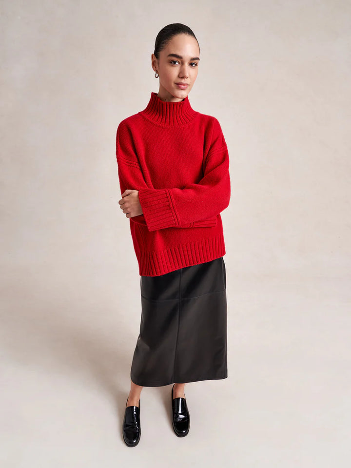 Archie Turtleneck - Dark Red