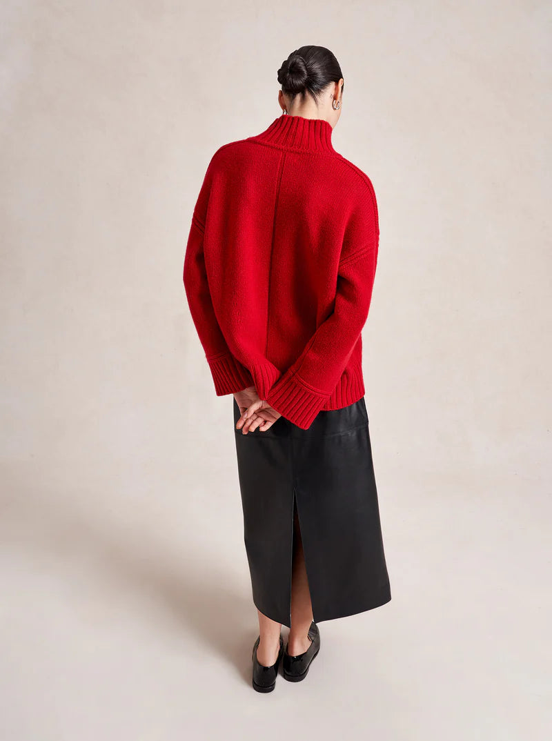 Archie Turtleneck - Dark Red