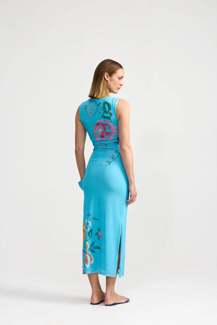 Ariel Mesh Dress - Blue Multi