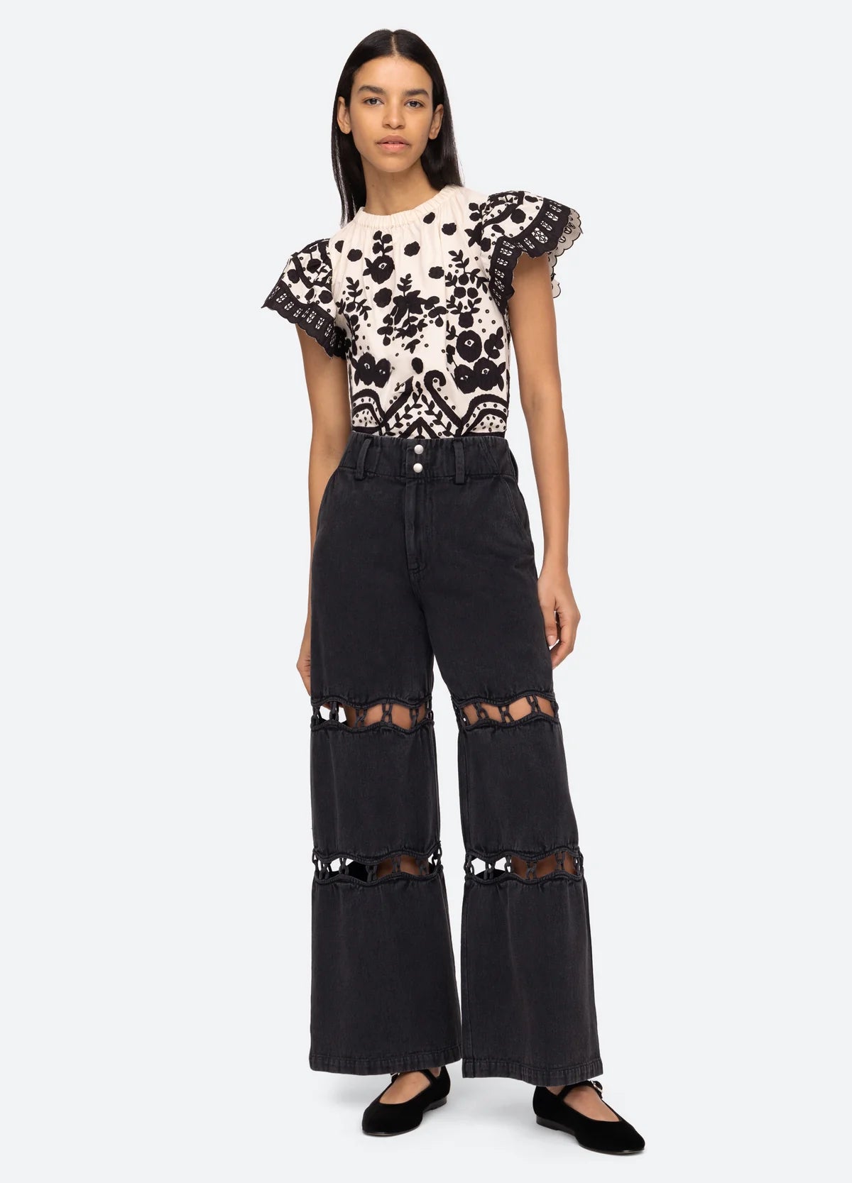 Joelle Top - Cream/Black