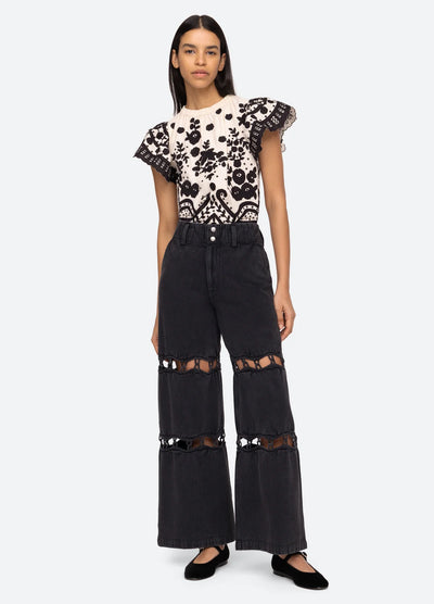 Joelle Top - Cream/Black