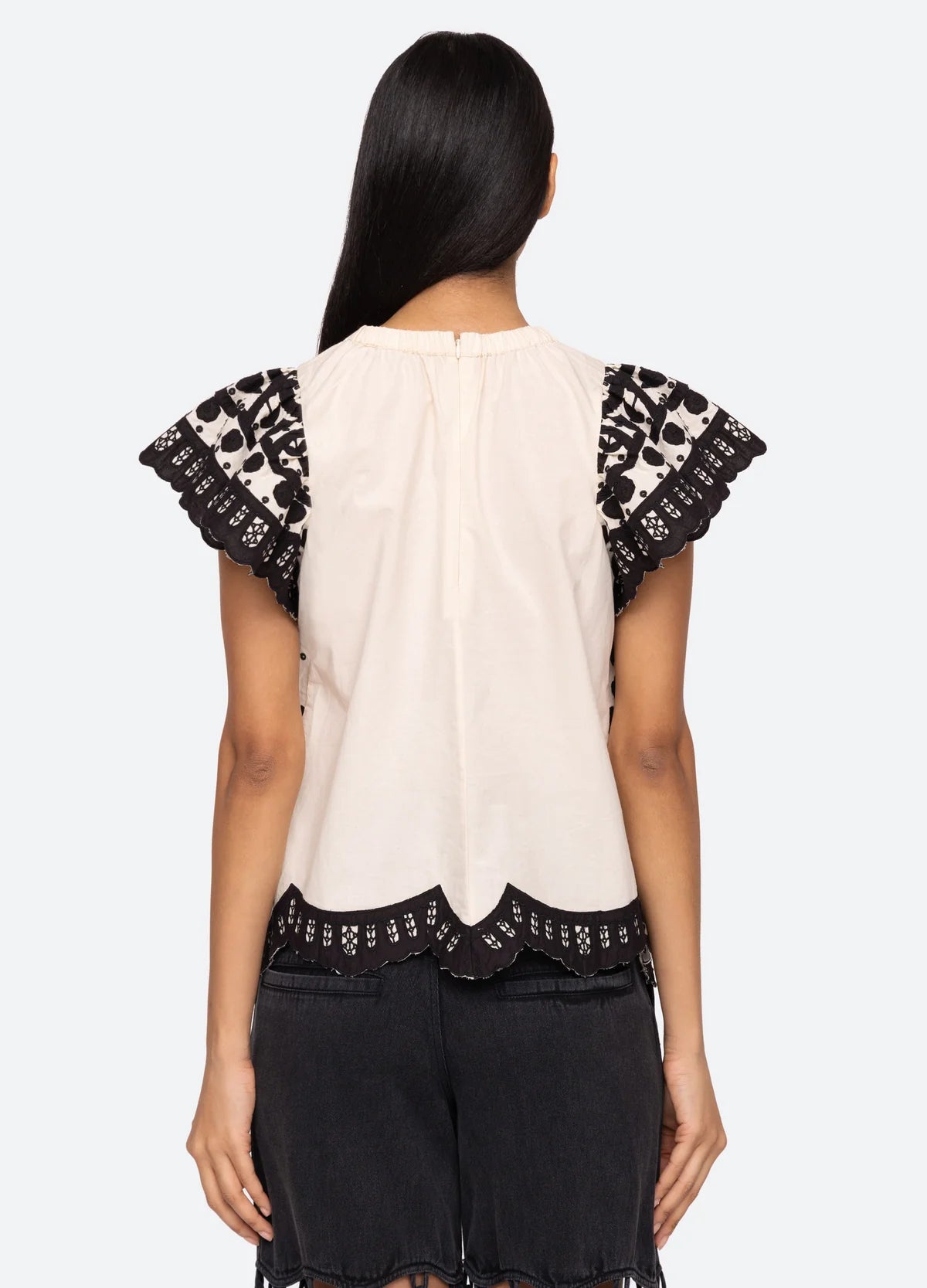 Joelle Top - Cream/Black