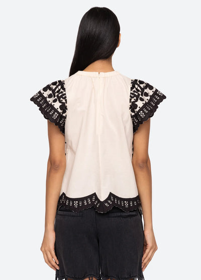 Joelle Top - Cream/Black