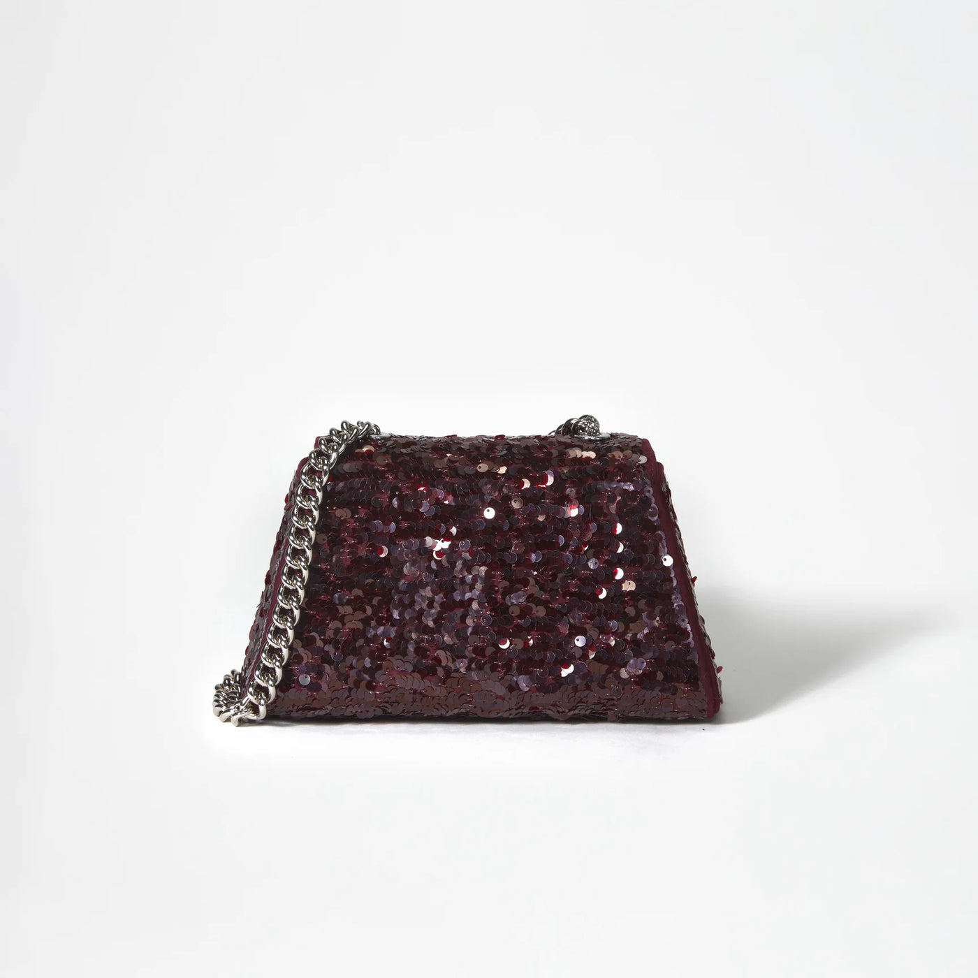 Sequin Bow Mini Shoulder Bag - Red