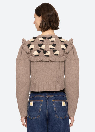 Benny Sheep Cardigan - Oatmeal