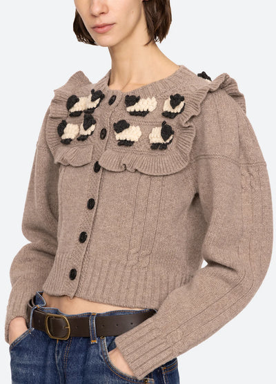 Benny Sheep Cardigan - Oatmeal