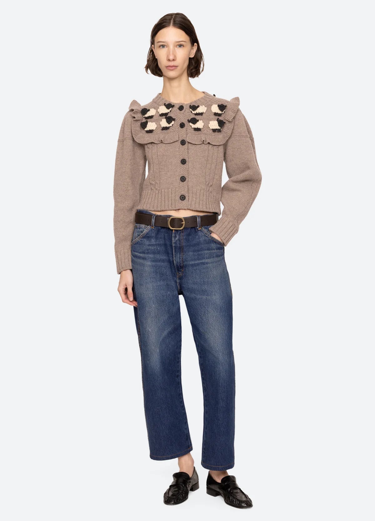 Benny Sheep Cardigan - Oatmeal