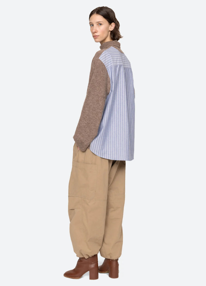 Mallory Combo Sweater - Camel