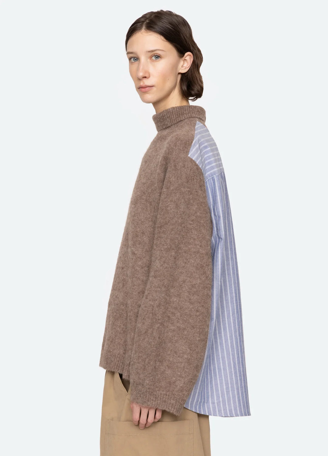Mallory Combo Sweater - Camel