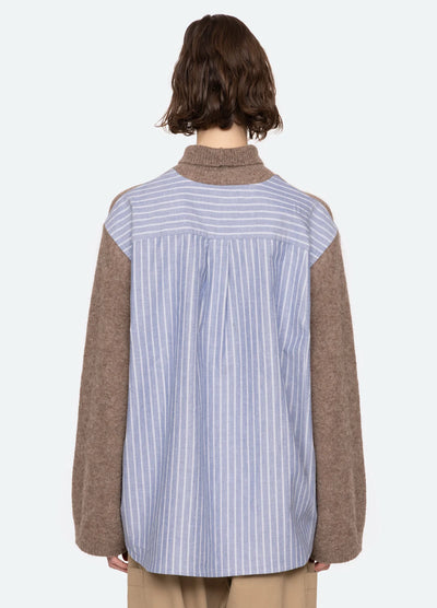 Mallory Combo Sweater - Camel