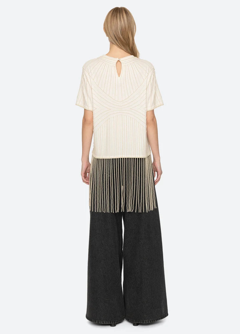 Carlotta Short Sleeve Top - Cream