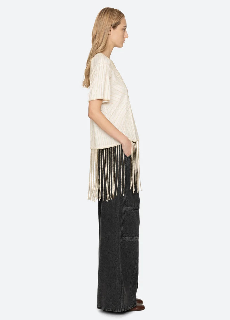Carlotta Short Sleeve Top - Cream