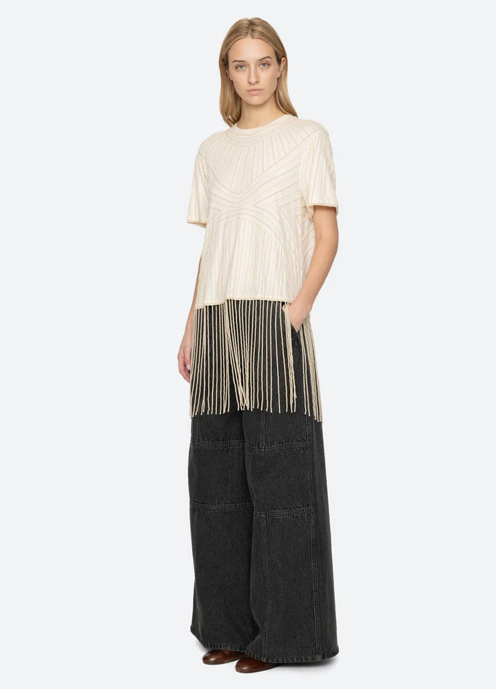 Carlotta Short Sleeve Top - Cream