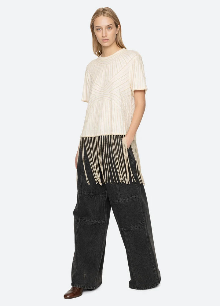 Carlotta Short Sleeve Top - Cream