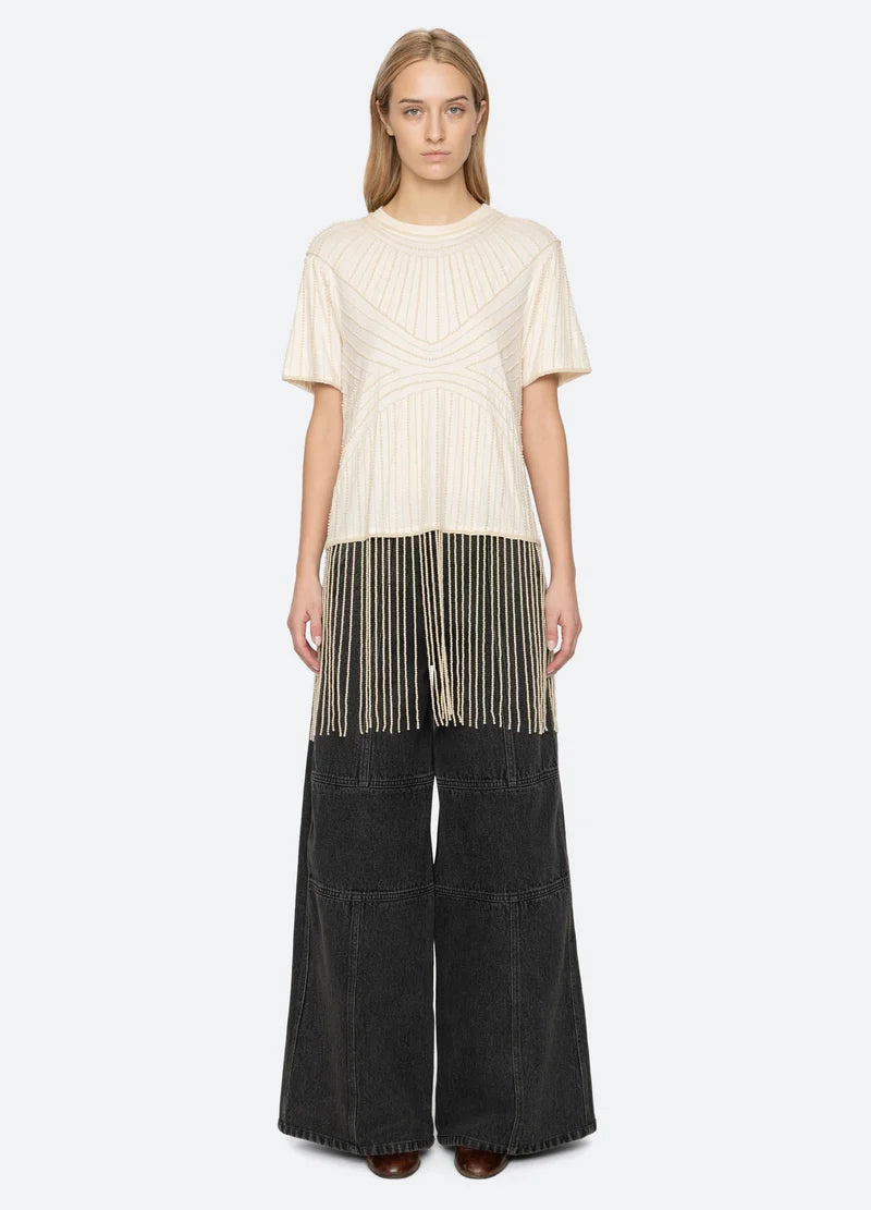 Carlotta Short Sleeve Top - Cream