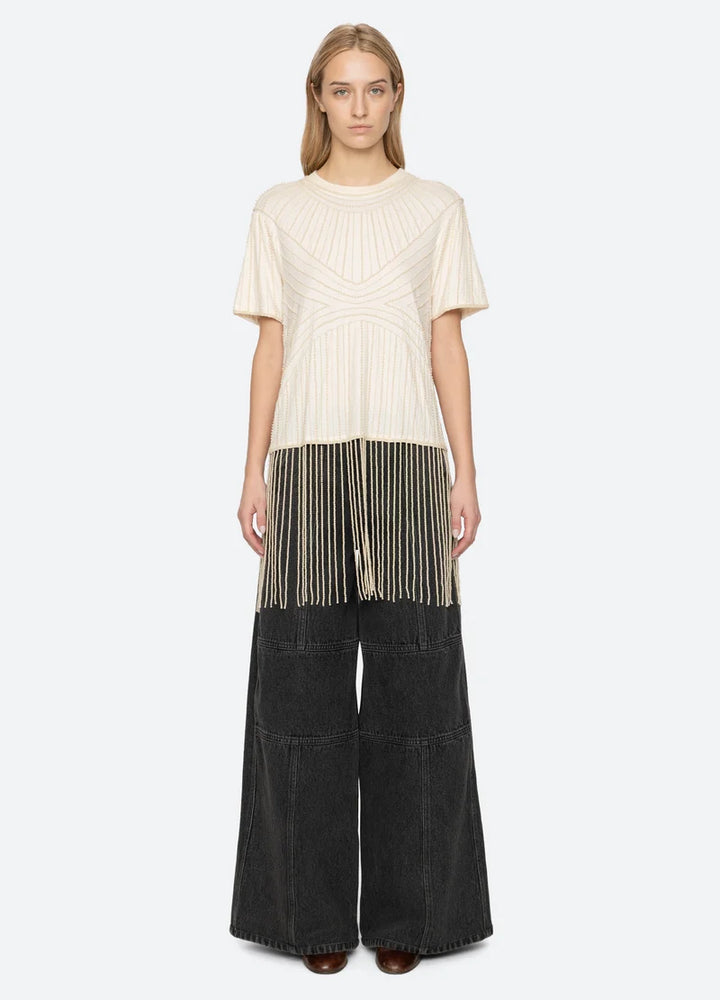 Carlotta Short Sleeve Top - Cream