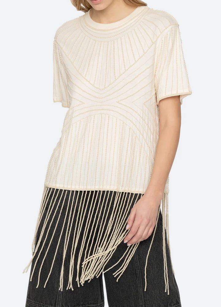 Carlotta Short Sleeve Top - Cream