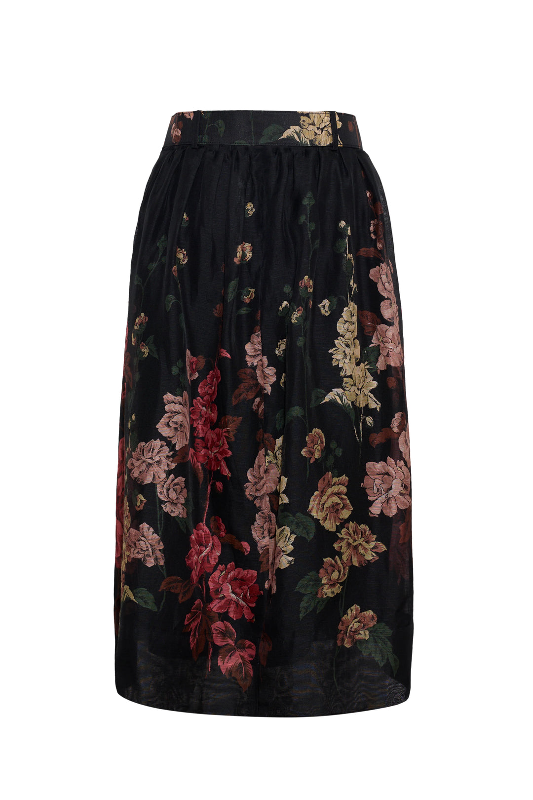 Alba Midi Skirt - Black Multi