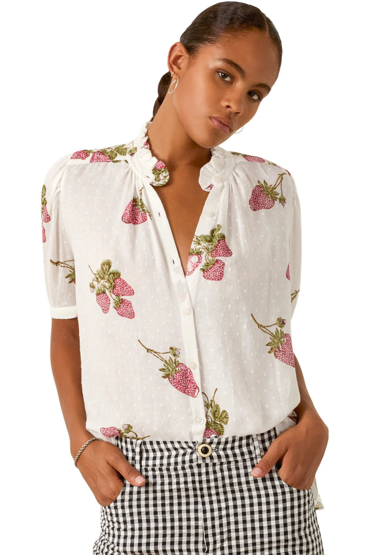 Winnie Strawberry dot shirt- Off White