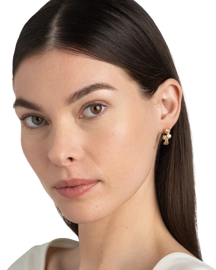 Asterales Gold Small Hoop Earring