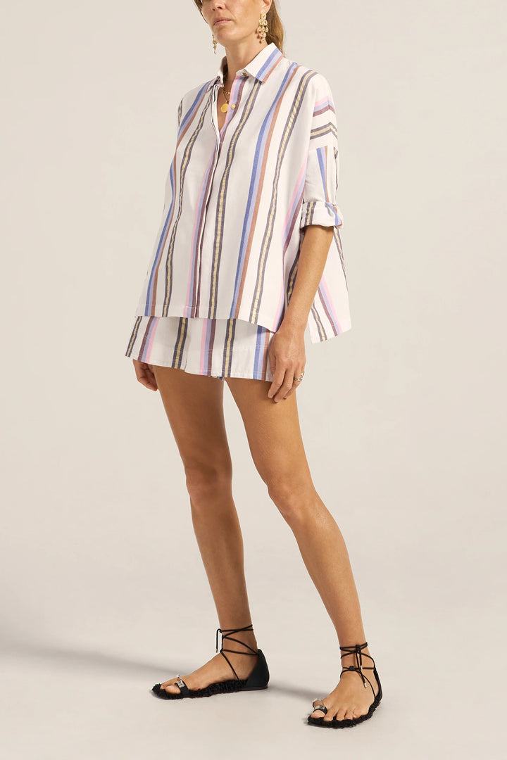 Cronos Thessa Stripe Shirt - Blue Multi