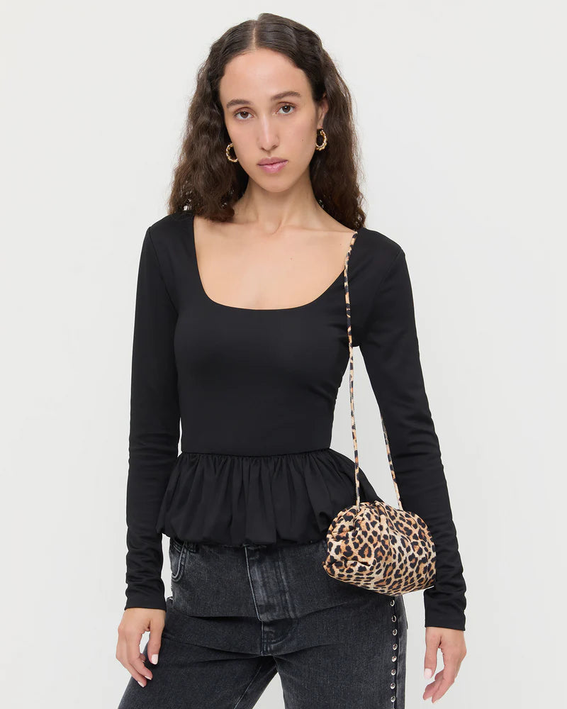 Bailey Jersey Dome Clutch - Leopard