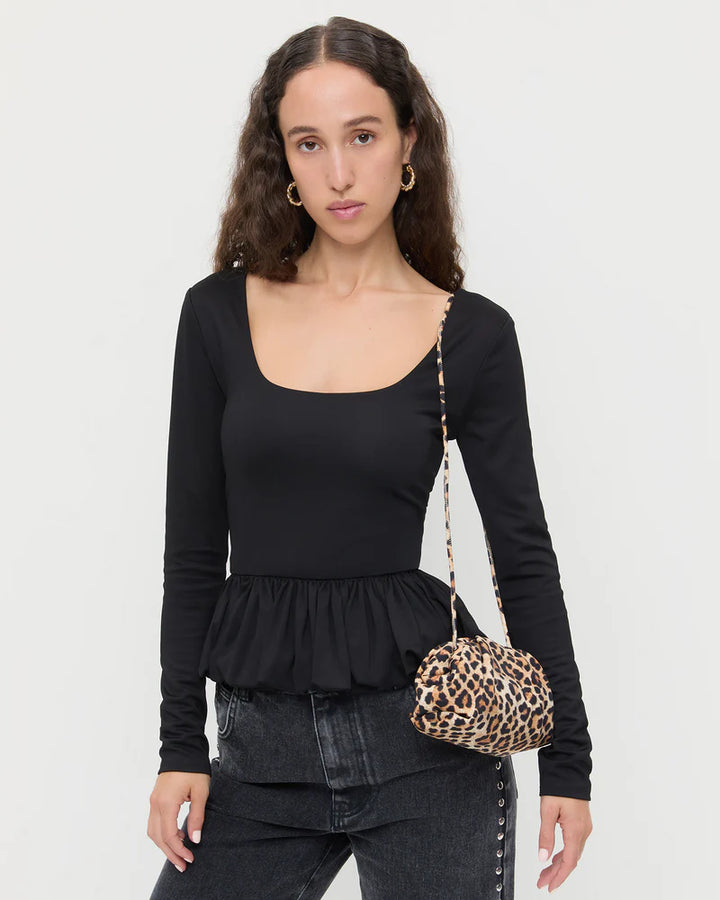 Bailey Jersey Dome Clutch - Leopard