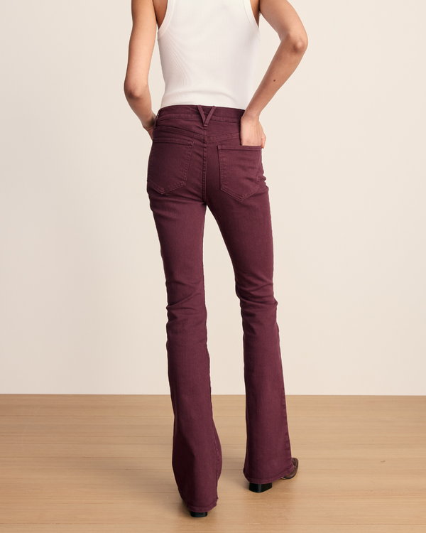 Beverly Mid Rise Skinny Flare - Garnet