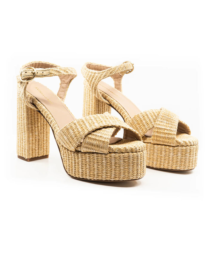 Bella Natural Raffia Platform - Rattan