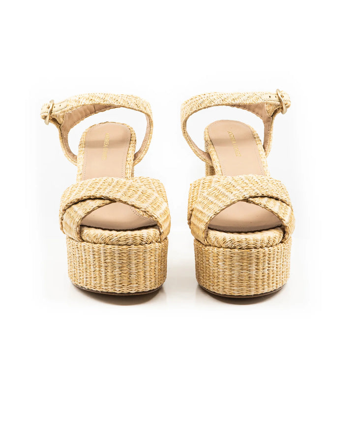 Bella Natural Raffia Platform - Rattan