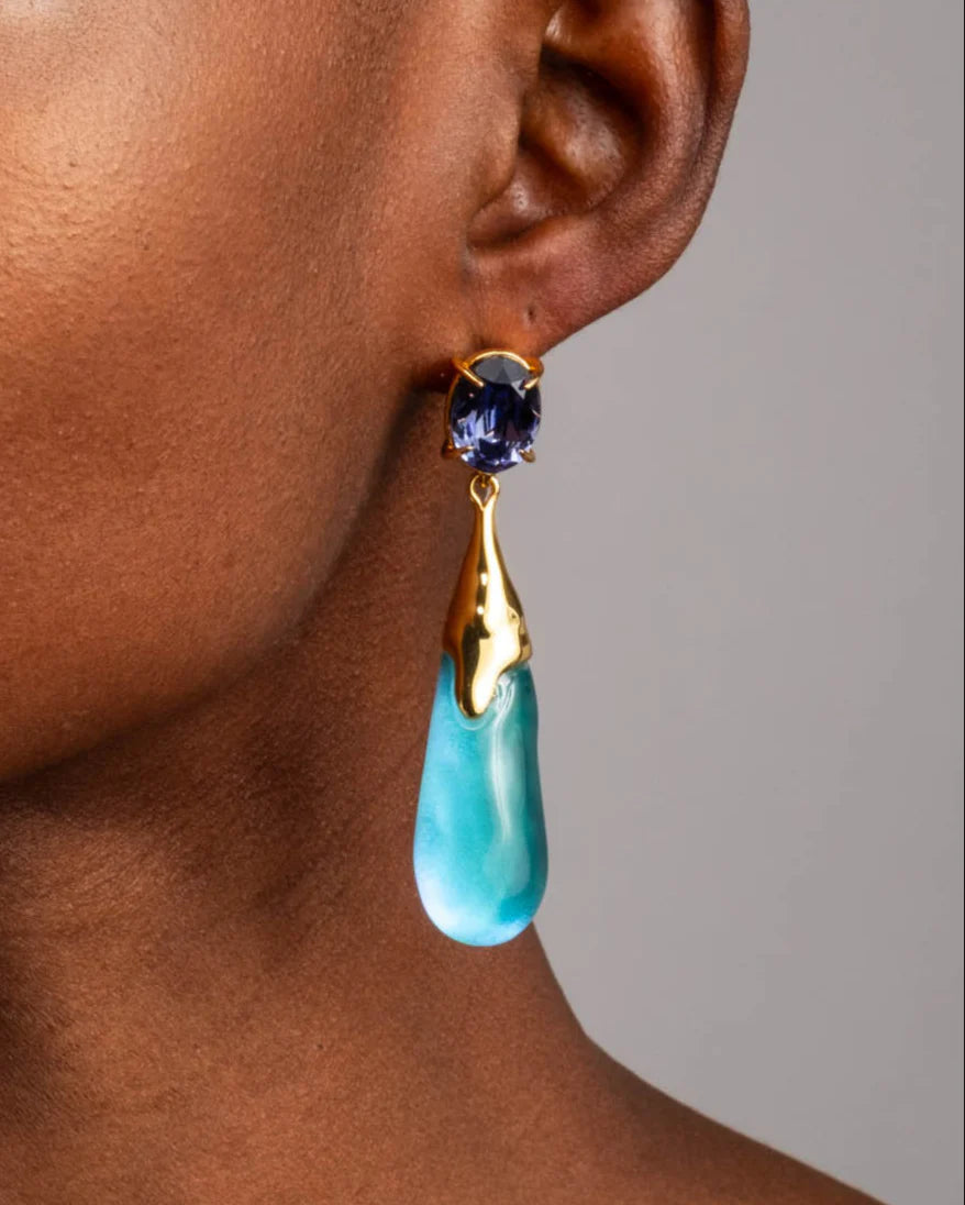 Bonbon Crystal Small Teardrop Earring- More Colors Available