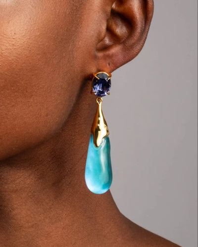 Bonbon Crystal Small Teardrop Earring- More Colors Available
