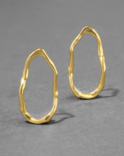 Brut Gold Open Link Post Earring