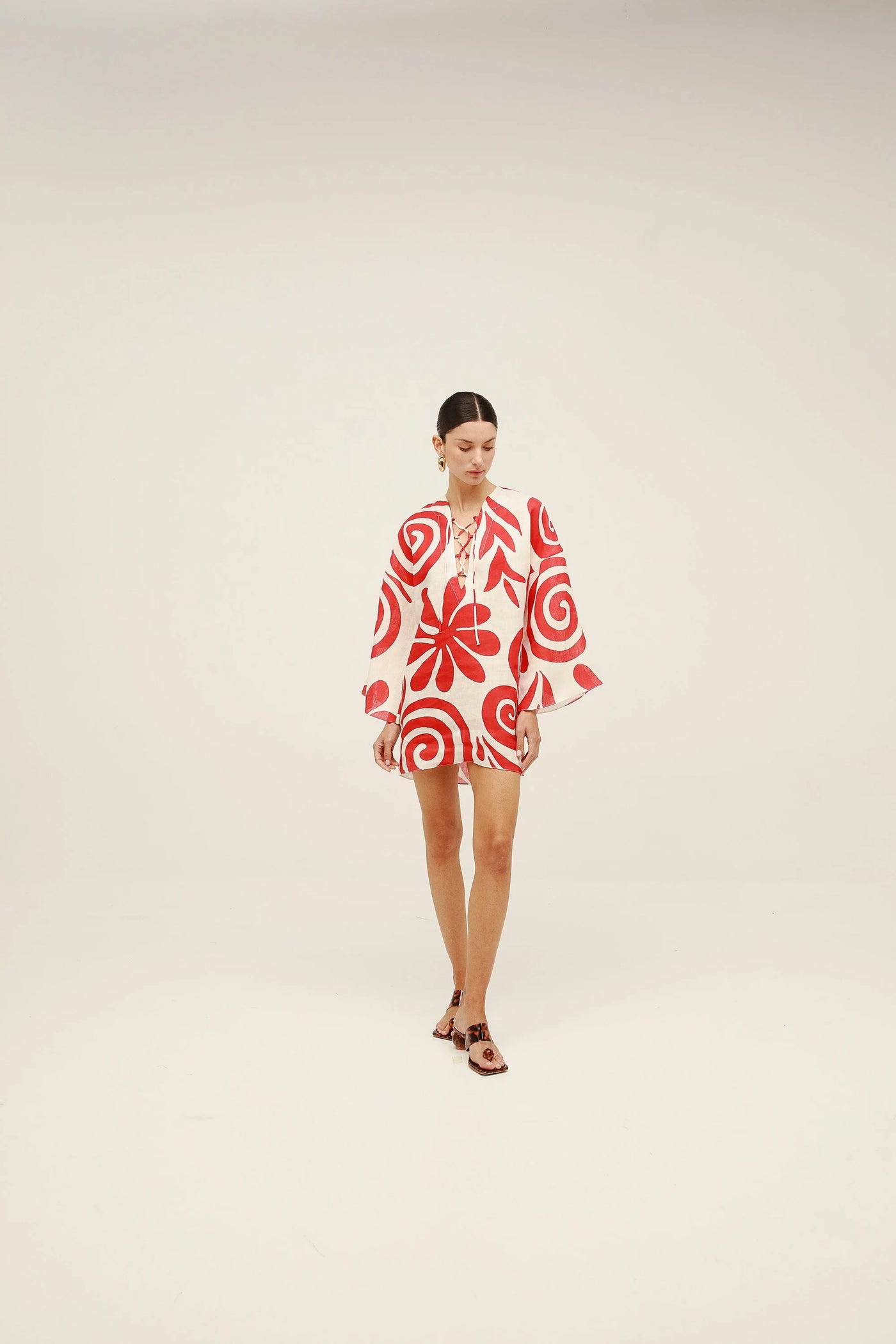 TURIN DRESS - Red/White