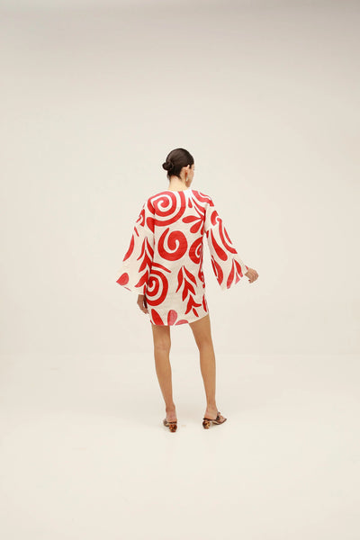 TURIN DRESS - Red/White