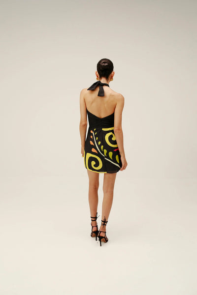 VENETA DRESS - Black Multi