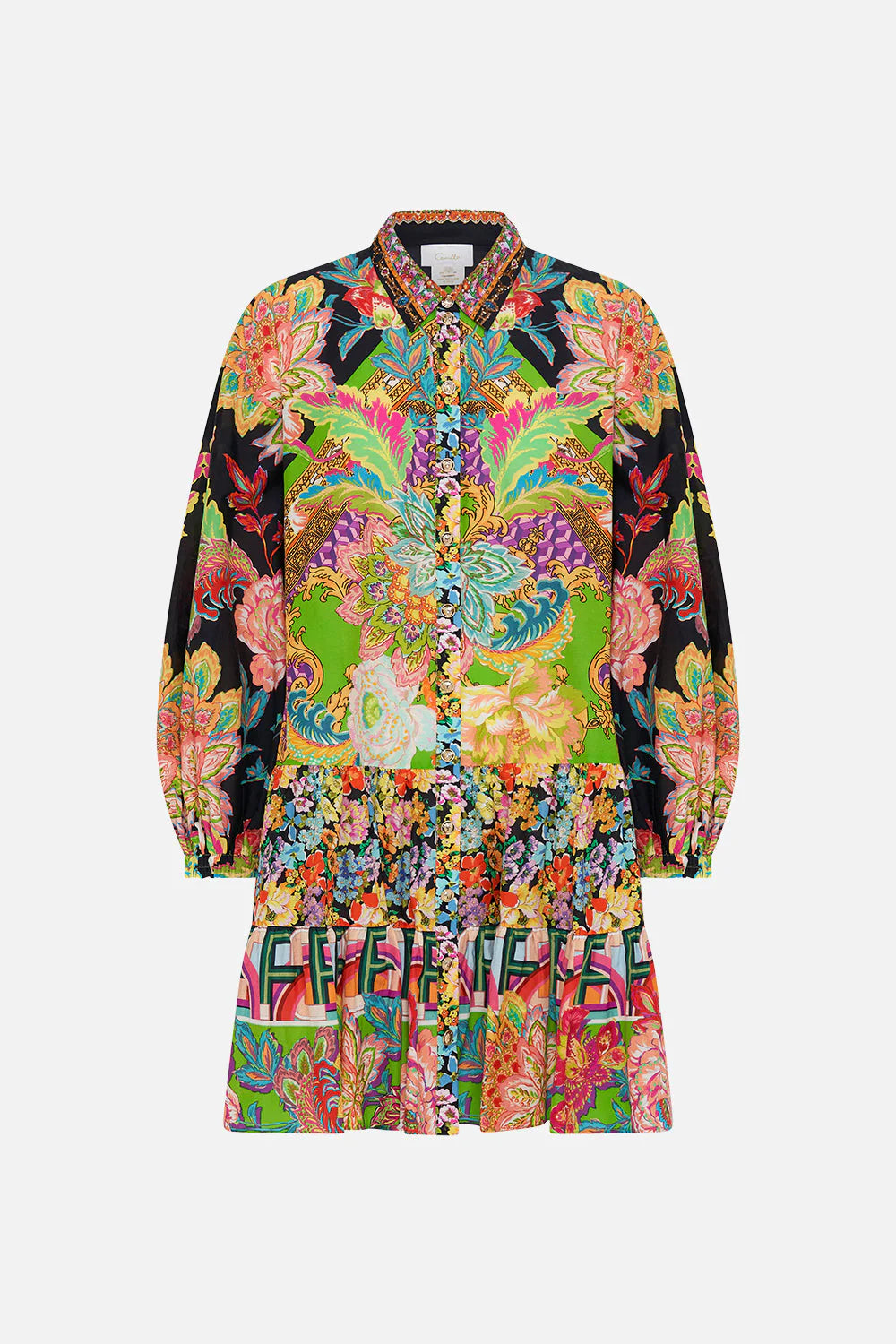 Tiered Shirt Dress - Sundowners In Sicily