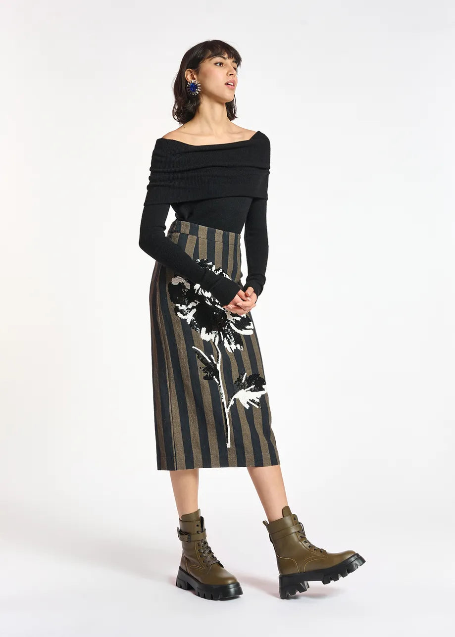Off-the-Shoulder Knit Sweater - More Colors Available