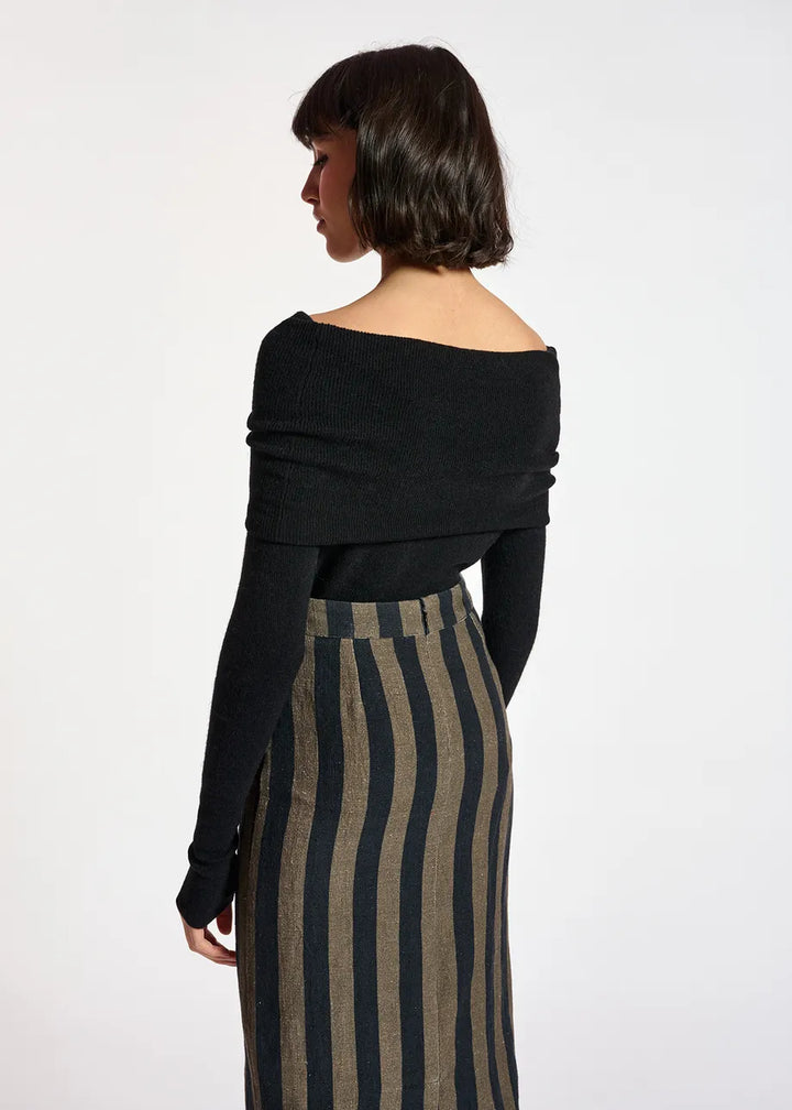 Off-the-Shoulder Knit Sweater - More Colors Available