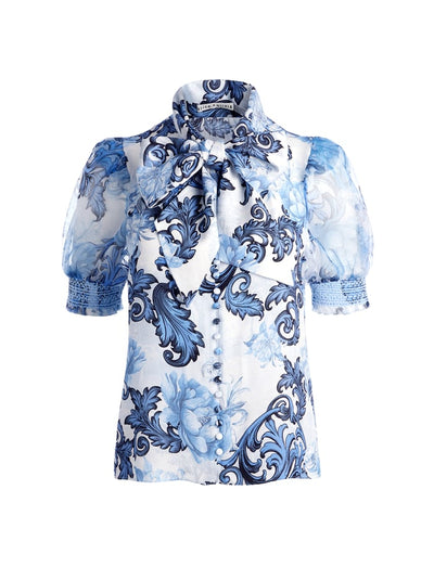 BRENTLEY BLOUSE - Scroll Symphony