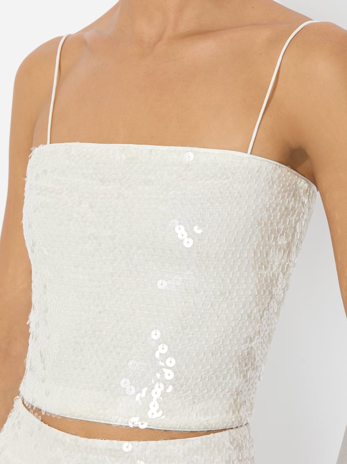 CERESI EMBELLISHED TOP - Off White