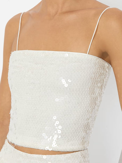 CERESI EMBELLISHED TOP - Off White