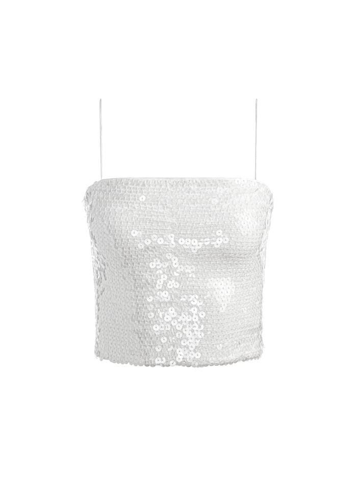 CERESI EMBELLISHED TOP - Off White