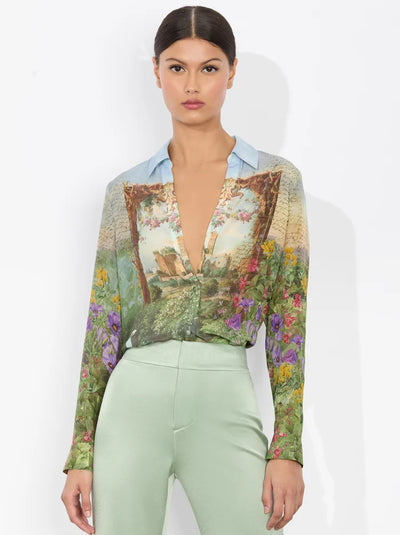 ELOISE BUTTON DOWN BLOUSE - Dusk to Dawn