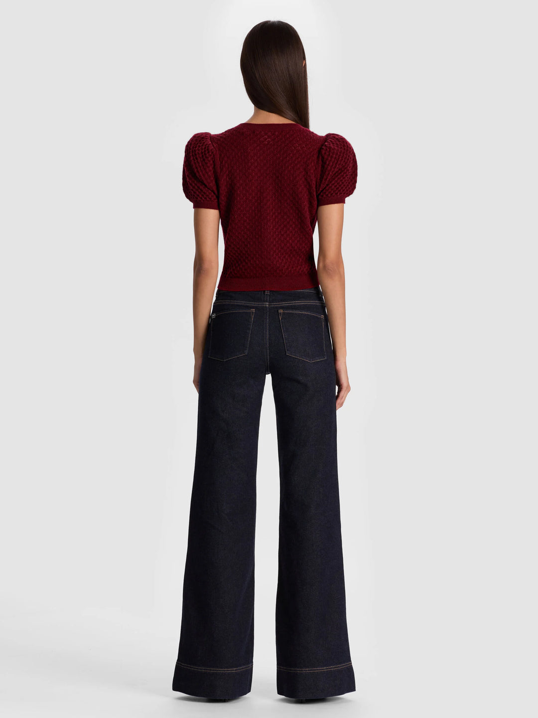 SABINE CASHMERE CARDIGAN - Oxblood