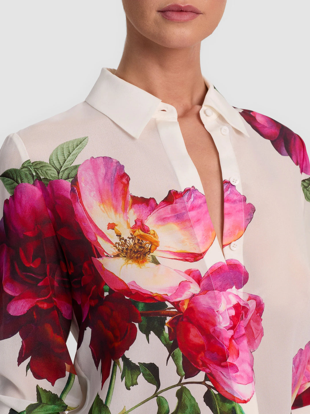 WILLA SILK BLOUSE - White Multi