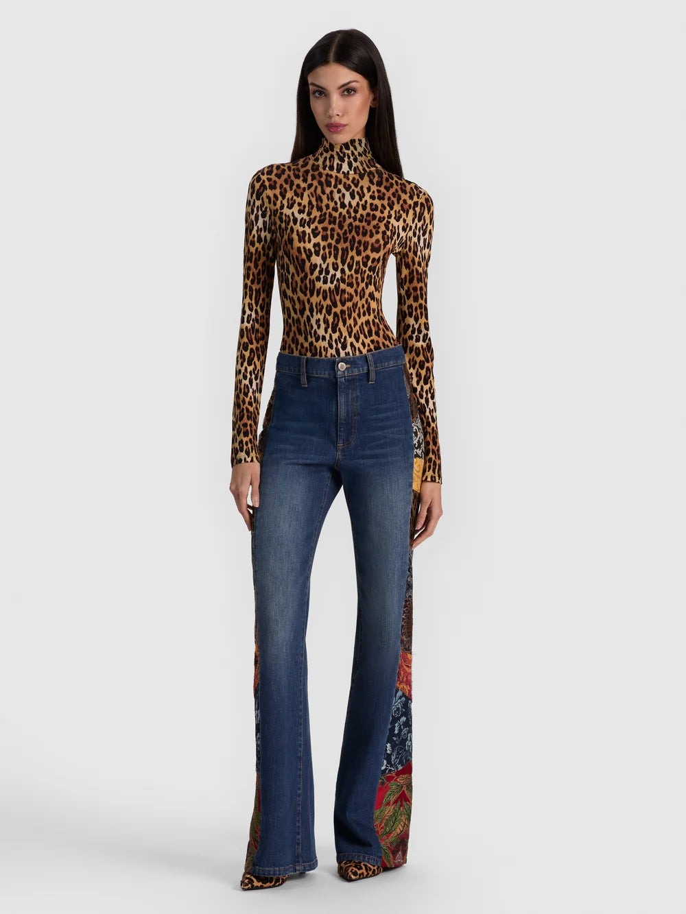Delania Long Sleeve Turtleneck - Animal Print