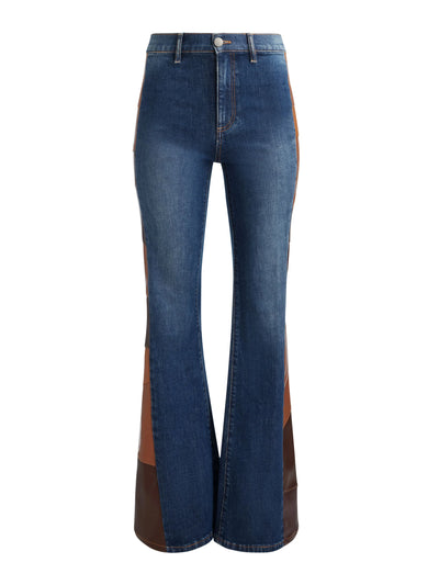 SB VEGAN PATCHWORK JEAN - Darby Vintage Blue/Dark Choc