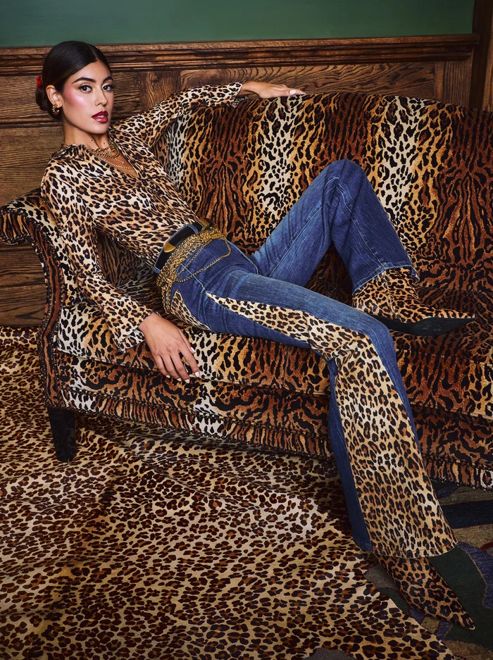 Leopard Flare Jean