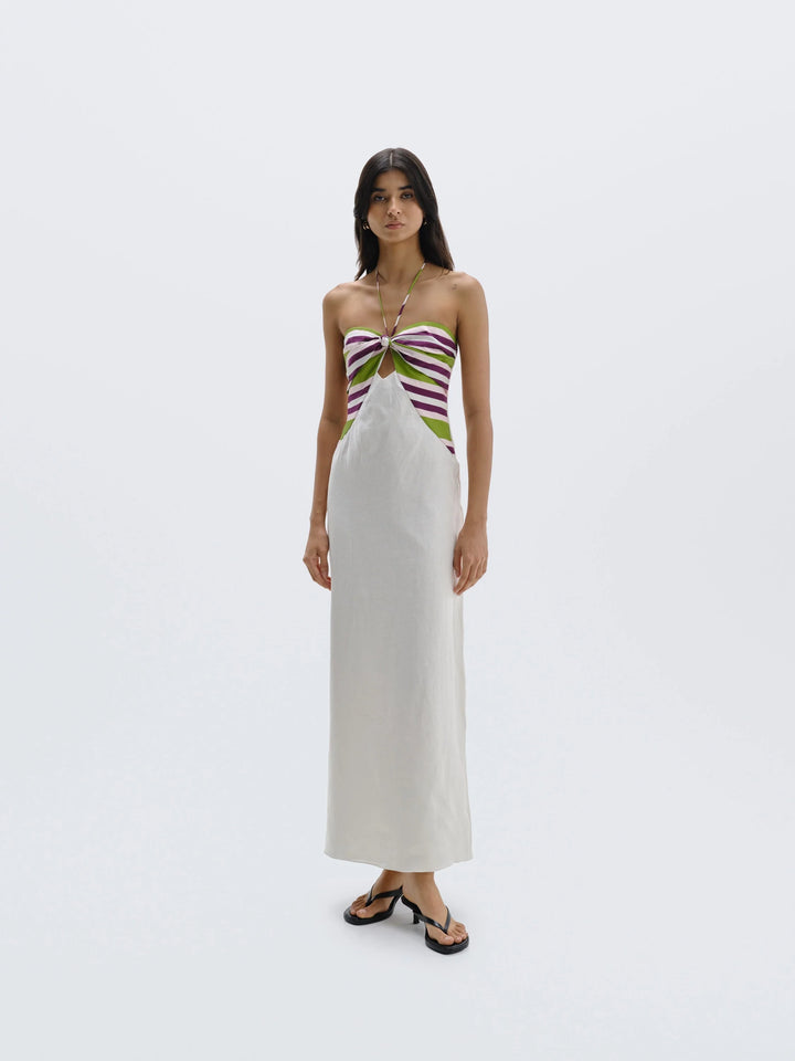 LEDA DRESS - White Multi